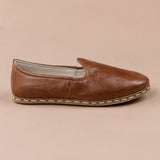 Men's Antique Brown Slip On Shoes from Atlantis Handmade Shoes