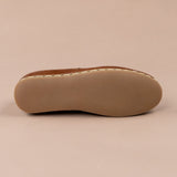 Women's Antique Brown Slip On Shoes from Atlantis Handmade Shoes