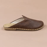 Men's Coffee Barefoot Slippers from Atlantis Handmade Shoes