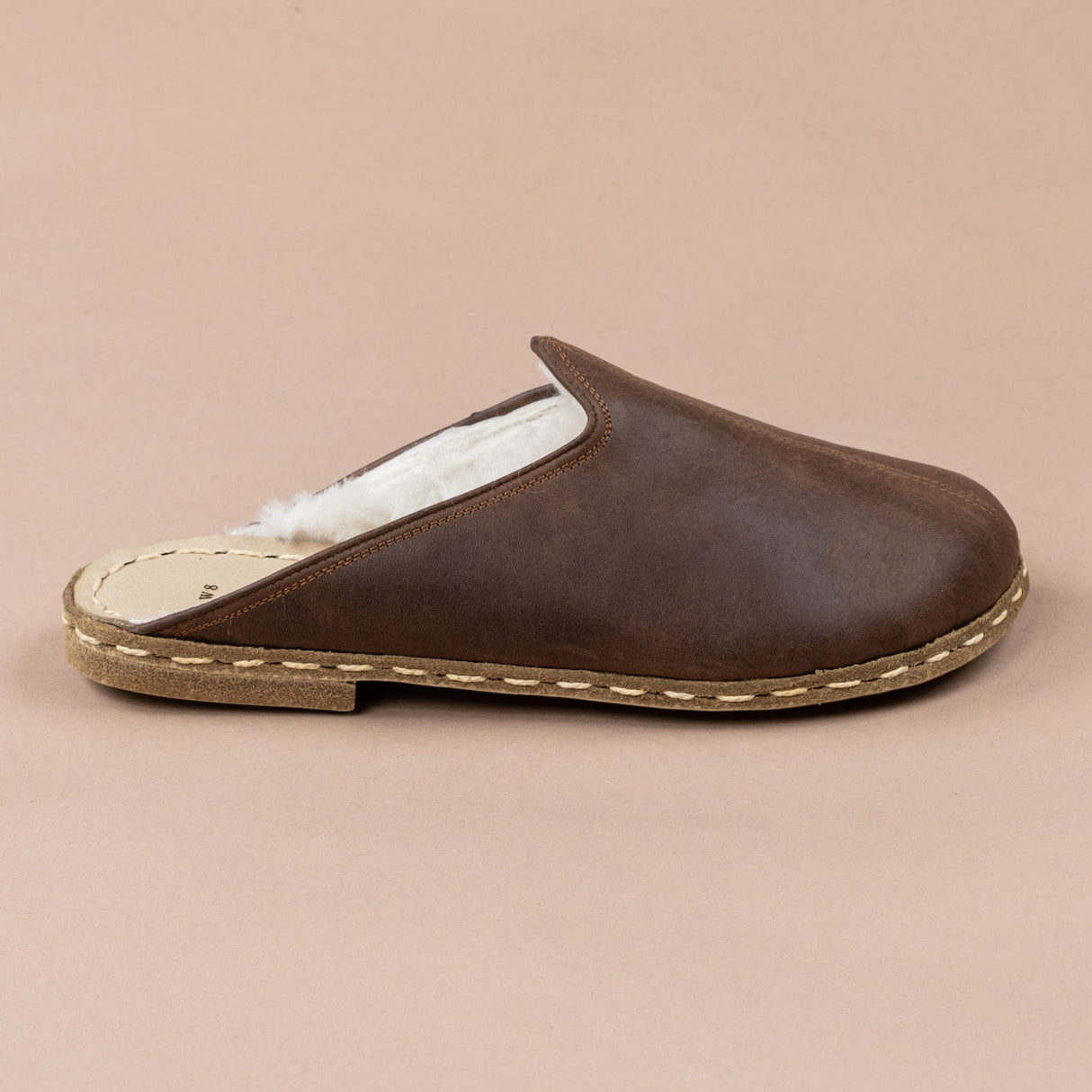 Men's Coffee Barefoot Shearlings from Atlantis Handmade Shoes