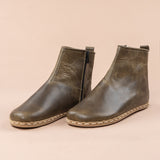 Women's Green Barefoot Boots from Atlantis Handmade Shoes