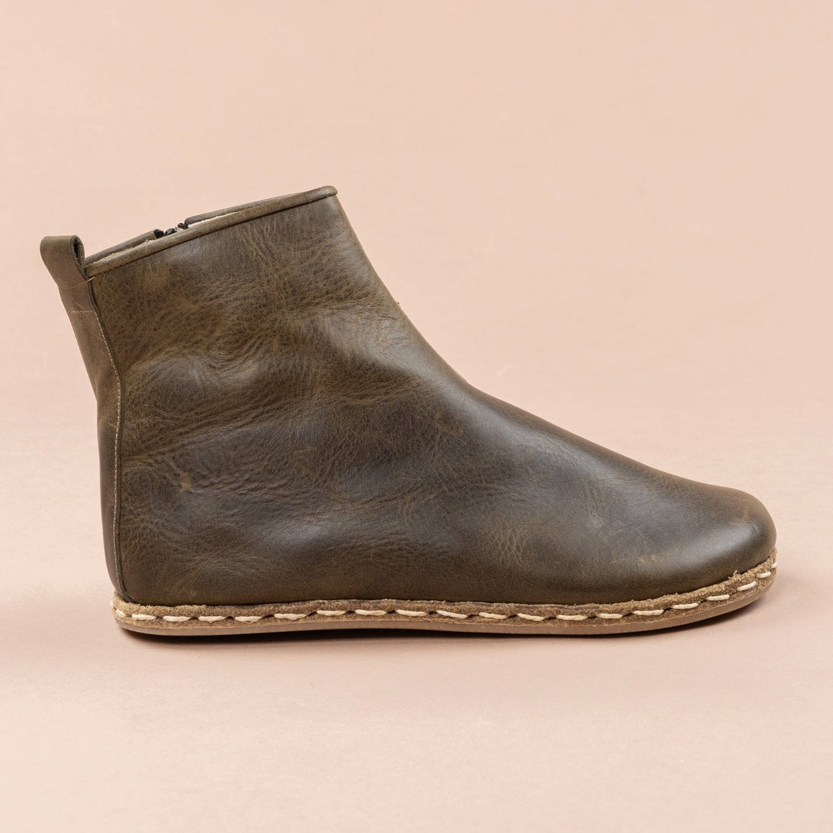 Men's Green Barefoot Boots From Atlantis Handmade Shoes