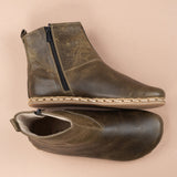 Men's Green Barefoot Boots From Atlantis Handmade Shoes