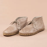 Men's Tan Barefoot Boots with Laces from Atlantis Handmade Shoes