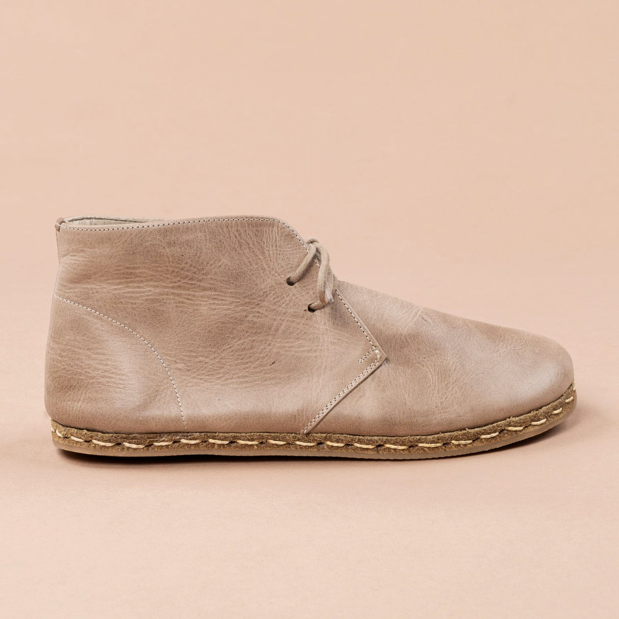 Men's Tan Barefoot Boots with Laces from Atlantis Handmade Shoes
