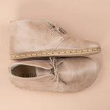 Men's Tan Barefoot Boots with Laces from Atlantis Handmade Shoes