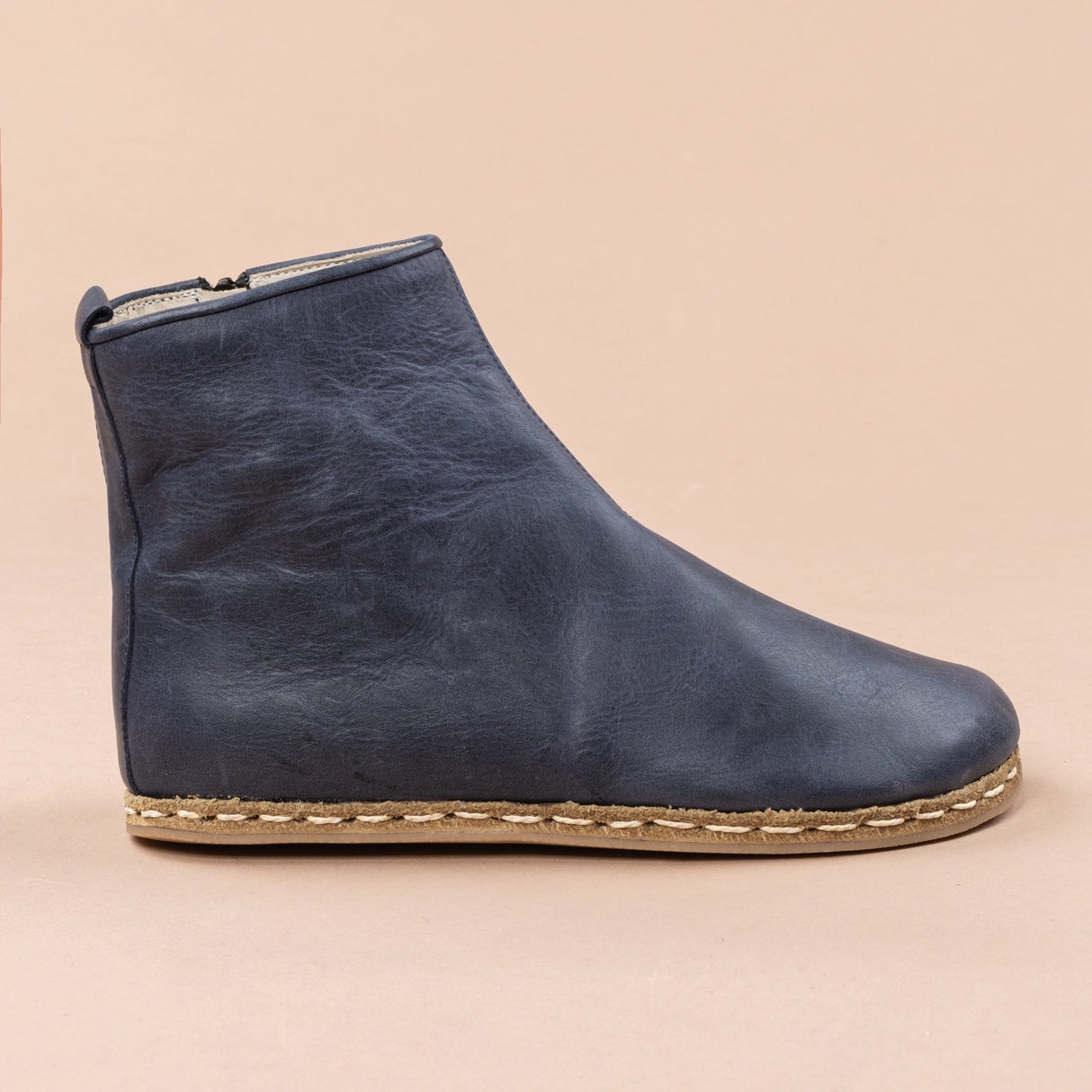 Men's Blue Barefoot Boots From Atlantis Handmade Shoes