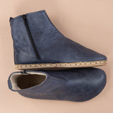 Men's Blue Barefoot Boots From Atlantis Handmade Shoes