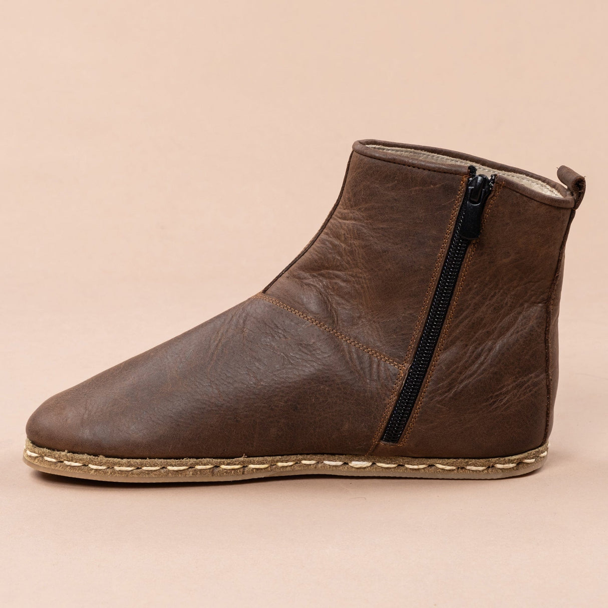 Men's Coffee Barefoot Boots From Atlantis Handmade Shoes