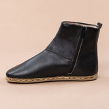 Women's Black Barefoot Boots from Atlantis Handmade Shoes