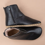 Women's Black Barefoot Boots from Atlantis Handmade Shoes