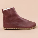 Men's Scarlet Barefoot Boots with Fur from Atlantis Handmade Shoes