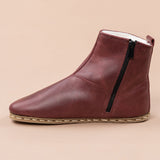 Men's Scarlet Barefoot Boots with Fur from Atlantis Handmade Shoes