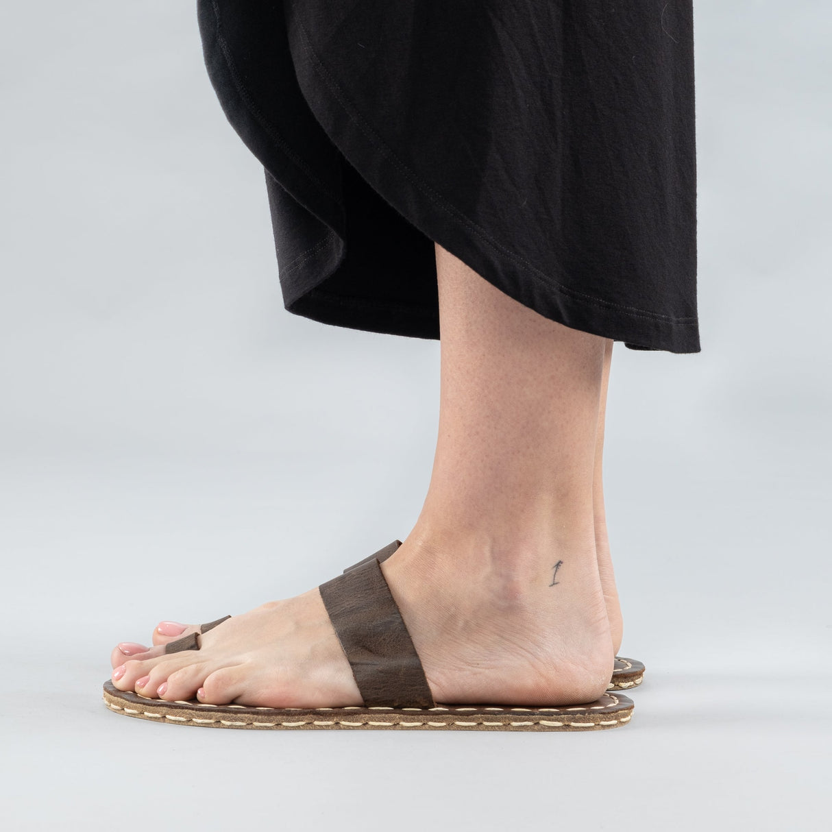 Coffee Barefoot Thong Sandals from Atlantis Handmade Shoes