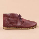 Men's Scarlet Barefoot Boots with Laces from Atlantis Handmade Shoes