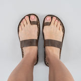 Coffee Barefoot Thong Sandals from Atlantis Handmade Shoes