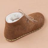 Men's Zaragoza Barefoot Oxford Boots with Fur from Atlantis Handmade Shoes