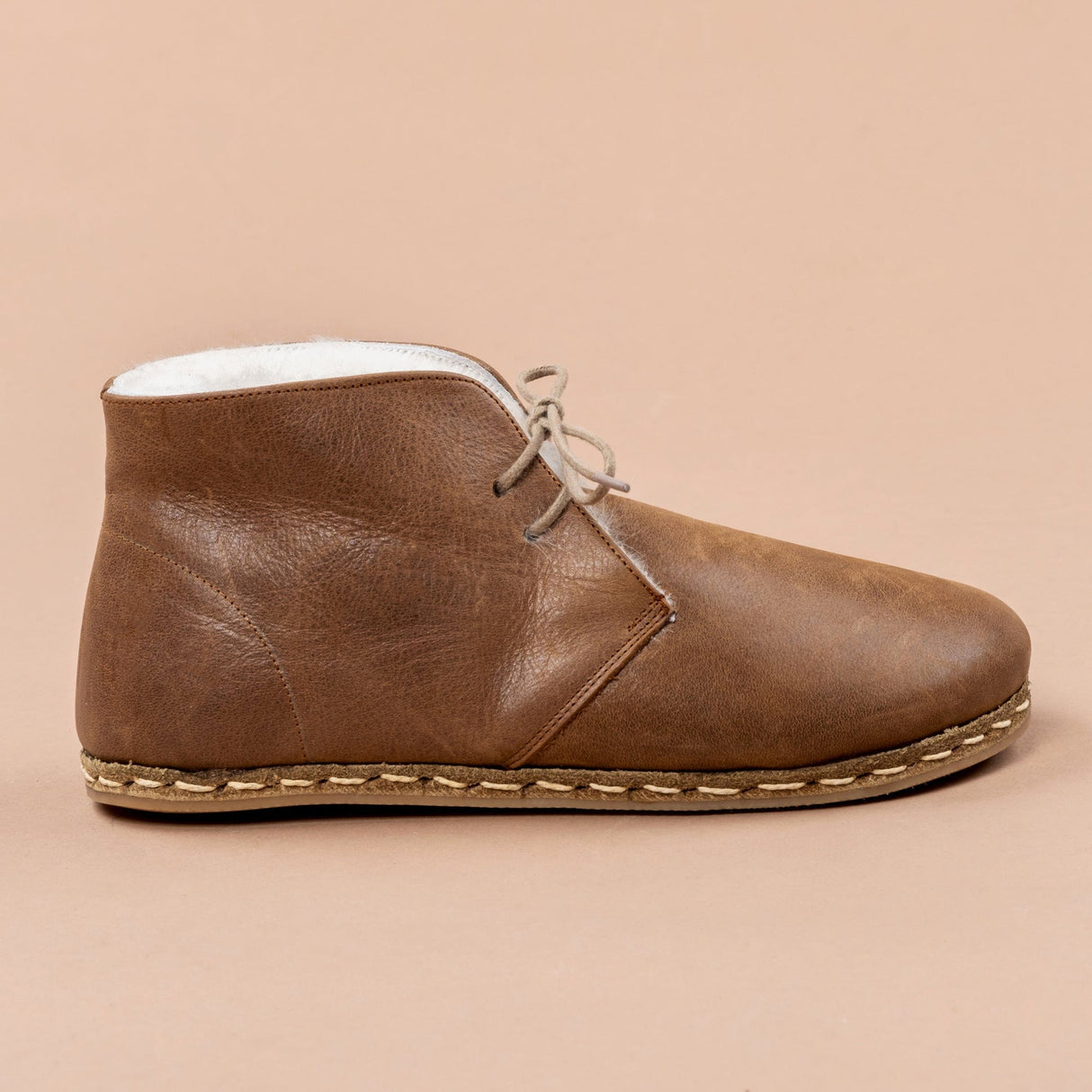 Men's Zaragoza Barefoot Oxford Boots with Fur from Atlantis Handmade Shoes