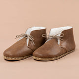 Men's Zaragoza Barefoot Oxford Boots with Fur from Atlantis Handmade Shoes