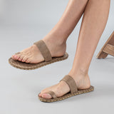 Tan Barefoot Thong Sandals from Atlantis Handmade Shoes