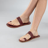 Red Barefoot Thong Sandals from Atlantis Handmade Shoes