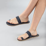 Blue Barefoot Thong Sandals from Atlantis Handmade Shoes