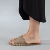 Tan Barefoot Slide Sandals from Atlantis Handmade Shoes