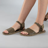 Green Opened Toe Barefoot Sandals from Atlantis Handmade Shoes