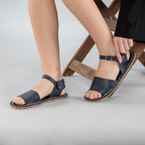 Blue Opened Toe Barefoot Sandals from Atlantis Handmade Shoes