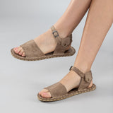 Tan Opened Toe Barefoot Sandals from Atlantis Handmade Shoes