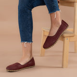 Burgundy Barefoot Ballet Flats from Atlantis Handmade Shoes