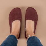 Burgundy Barefoot Ballet Flats from Atlantis Handmade Shoes