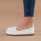 White Barefoot Ballet Flats from Atlantis Handmade Shoes