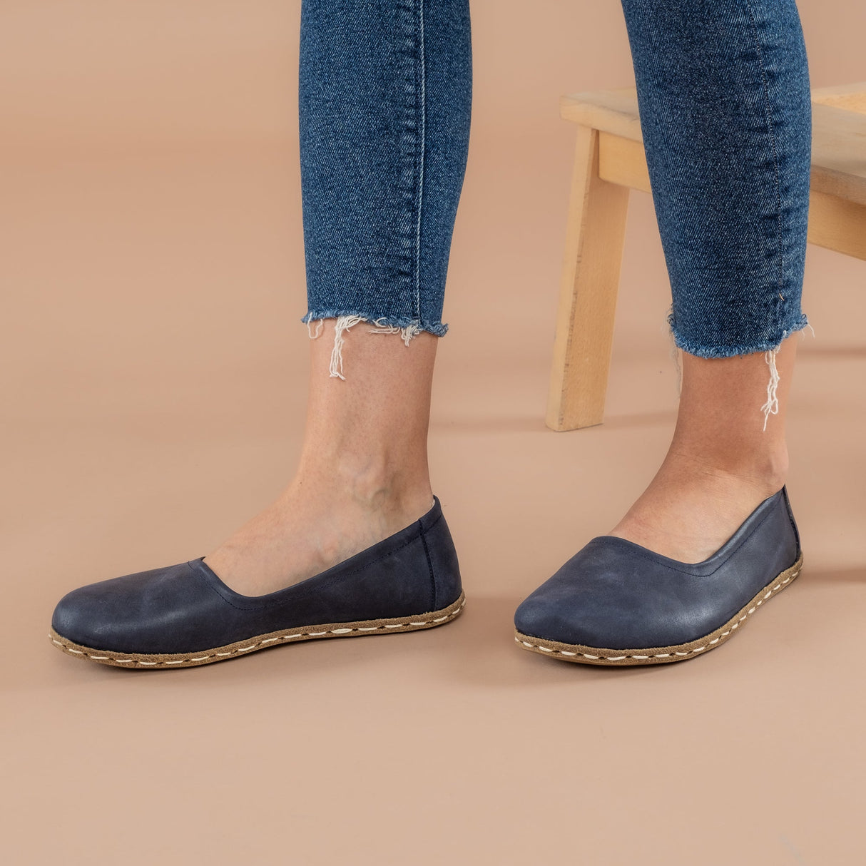 Blue Barefoot Ballet Flats from Atlantis Handmade Shoes