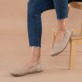 Tan Barefoot Ballet Flats from Atlantis Handmade Shoes