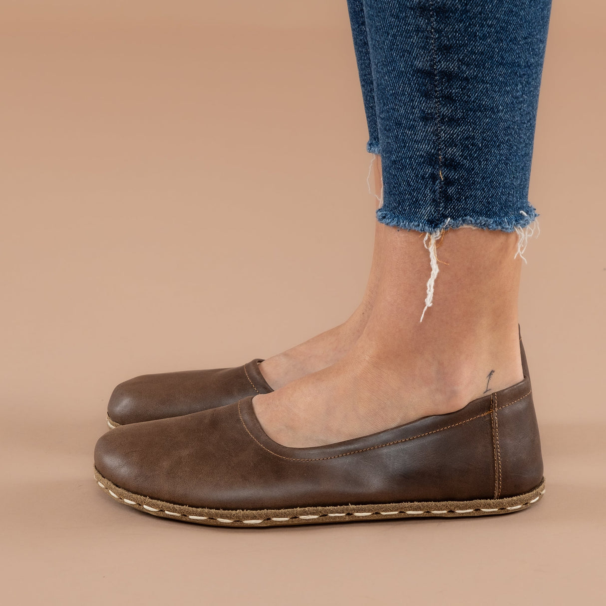 Coffee Brown Barefoot Ballet Flats from Atlantis Handmade Shoes