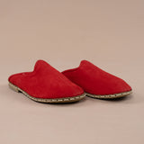 Women's Red Barefoot Slippers from Atlantis Handmade Shoes