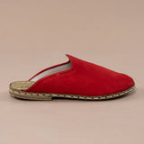 Women's Red Barefoot Slippers from Atlantis Handmade Shoes