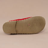 Women's Red Barefoot Slippers from Atlantis Handmade Shoes
