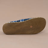 Women's Blue Plaid Barefoots from Atlantis Handmade Shoes