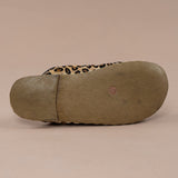 Men's Leopard Barefoot Shearlings from Atlantis Handmade Shoes