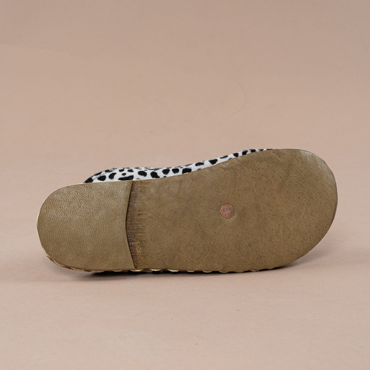Men's Polka Dots Barefoot Shearlings from Atlantis Handmade Shoes
