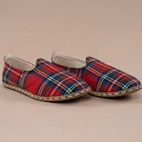 Women's Red Plaid Barefoots from Atlantis Handmade Shoes