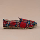 Women's Red Plaid Barefoots from Atlantis Handmade Shoes