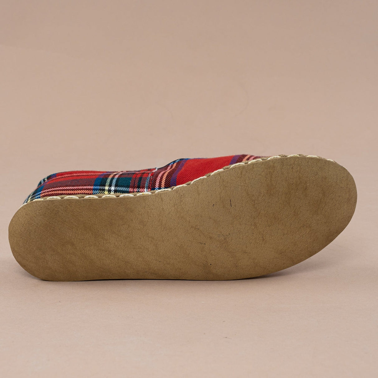Women's Red Plaid Barefoots from Atlantis Handmade Shoes