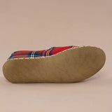 Women's Red Plaid Barefoots from Atlantis Handmade Shoes