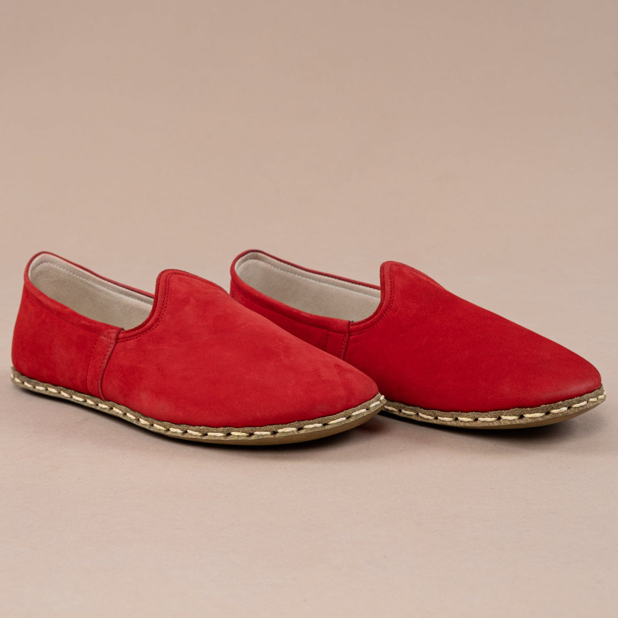 Women's Red Barefoots from Atlantis Handmade Shoes