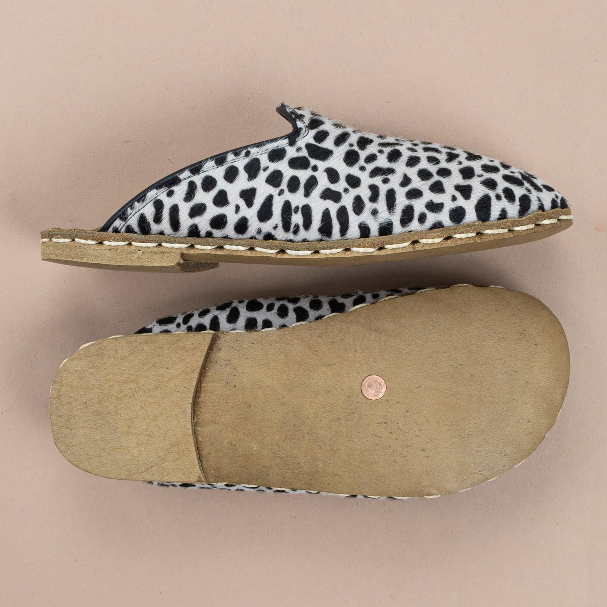 Women's Polka Dots Barefoot Slippers from Atlantis Handmade Shoes