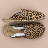 Men's Leopard Barefoot Shearlings from Atlantis Handmade Shoes