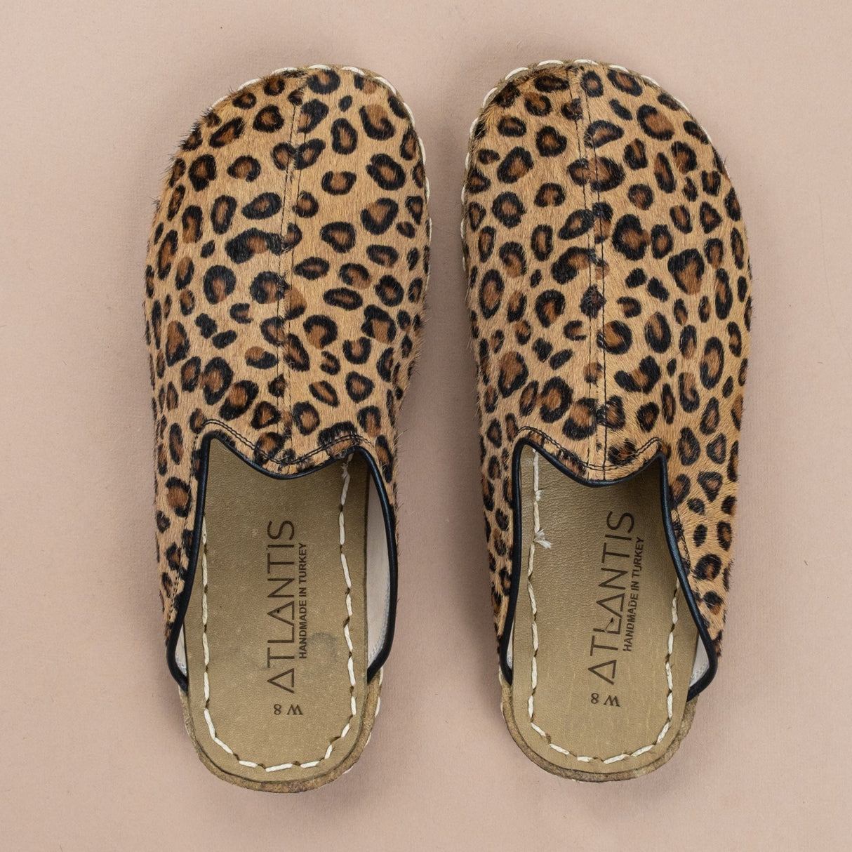 Women's Leopard Barefoot Slippers from Atlantis Handmade Shoes